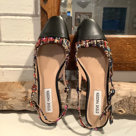 NWT Steve Madden Multicolor Tweed Belinda Flats Size 6.5 - Picture 11 of 11